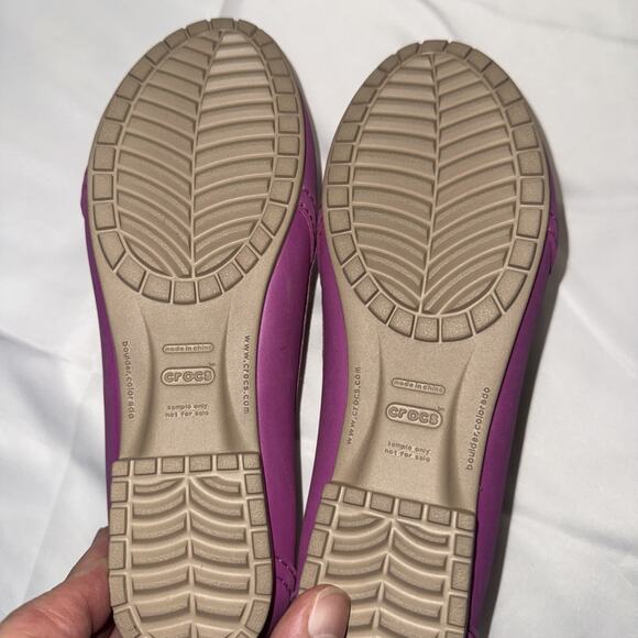Crocs Shoe Womens 7 Pink Marin Colorlite Loafers Casual Slip On - Picture 6 of 6